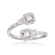 .50 ct. t.w. Diamond Bypass Ring in 14kt White Gold