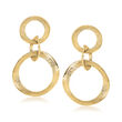 14kt Yellow Gold Three-Circle Drop Earrings