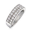 1.00 ct. t.w. Diamond Double-Row Ring in Sterling Silver
