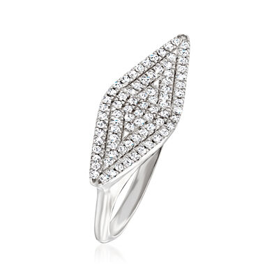 .50 ct. t.w. Pave Diamond Geometric Ring in Sterling Silver