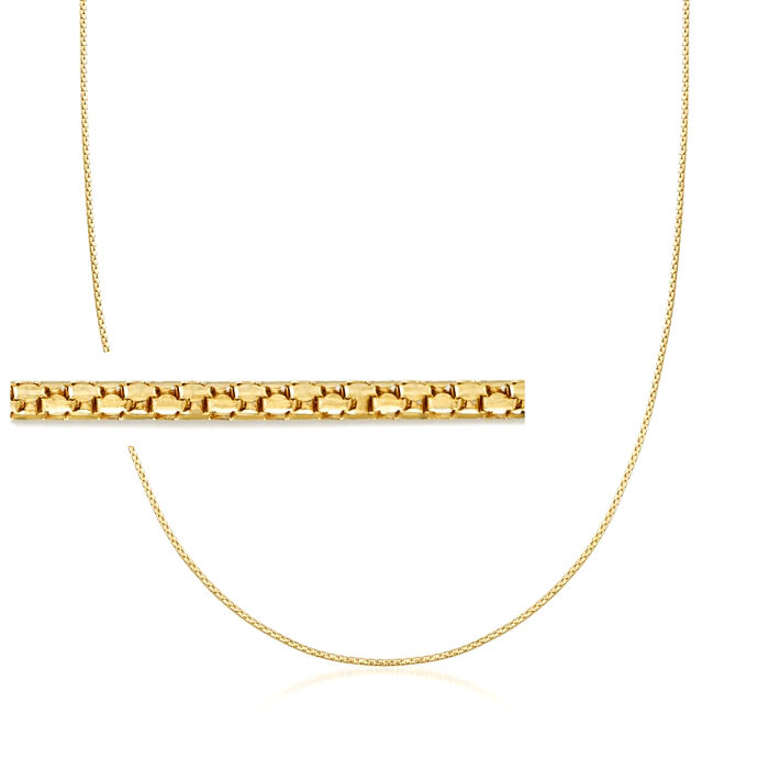 1.2mm 14kt Yellow Gold Adjustable Popcorn-Chain Necklace