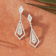 1.71 ct. t.w. Diamond Open-Space Double Kite-Shaped Drop Earrings in 18kt White Gold