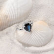 2.90 Carat Sapphire and .86 ct. t.w. Diamond Ring in 18kt White Gold