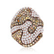 6.05 ct. t.w. Multicolored Diamond Ring in 18kt Rose Gold