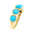Turquoise Ring in 18kt Gold Over Sterling