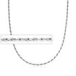 3mm Sterling Silver Rope Chain Necklace