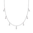 .37 ct. t.w. Diamond Drop Necklace in 14kt White Gold