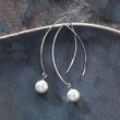 8-8.5mm Shell Pearl Drop Earrings in Sterling Silver