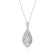 .50 ct. t.w. Diamond Marquise-Shaped Pendant Necklace in 14kt White Gold