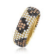 1.80 ct. t.w. Multicolored CZ Leopard-Print Ring in 18kt Gold Over Sterling