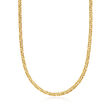 10kt Yellow Gold Byzantine Necklace