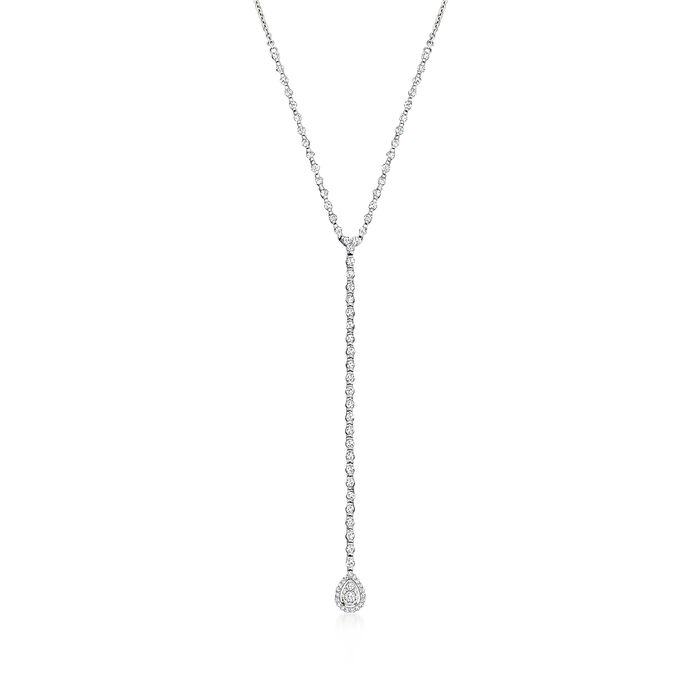3.20 ct. t.w. Diamond Y-Necklace in 14kt White Gold