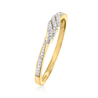 Diamond-Accented Ring in 10kt Yellow Gold