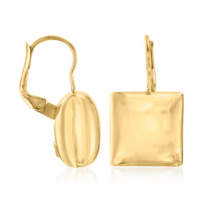 Italian 18kt Gold Over Sterling Square Drop Earrings