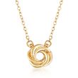 Italian 14kt Yellow Gold Swirl Necklace