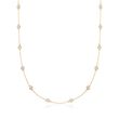 1.50 ct. t.w. Bezel-Set Diamond Station Necklace in 14kt Yellow Gold