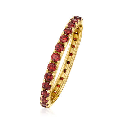1.00 ct. t.w. Garnet Eternity Band in 14kt Yellow Gold