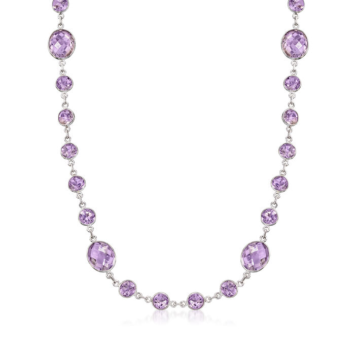 48.00 ct. t.w. Amethyst Necklace in Sterling Silver