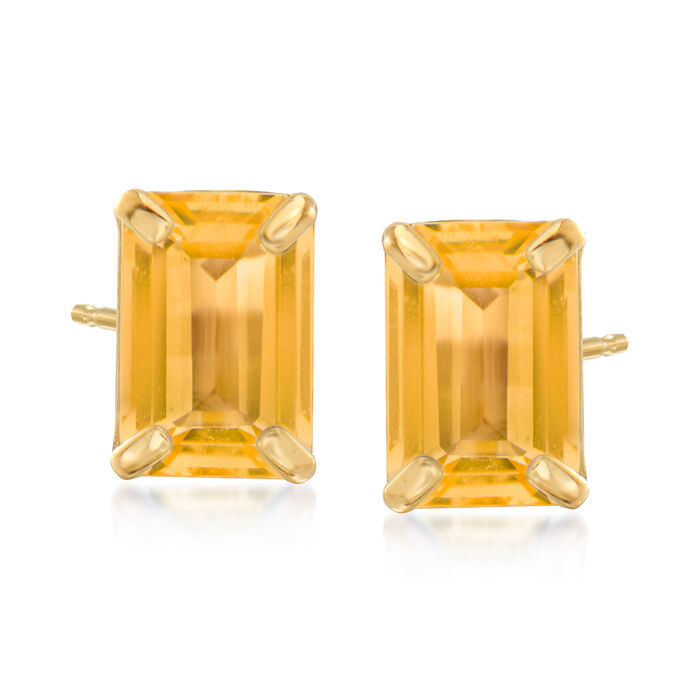 1.60 ct. t.w. Citrine Stud Earrings in 14kt Yellow Gold