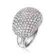 C. 1990 Vintage 8.00 ct. t.w. Diamond Dome Ring in 14kt White Gold