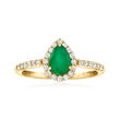 .80 Carat Emerald and .25 ct. t.w. Diamond Ring in 18kt Gold