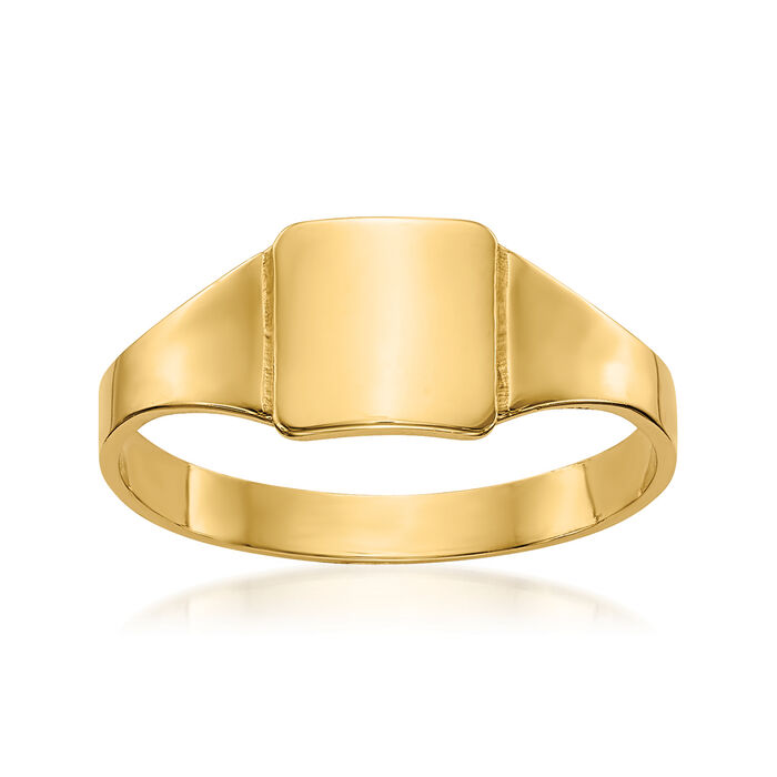 Child's 14kt Yellow Gold Square Signet Ring