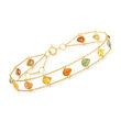 C. 1990 Vintage 4.75 ct. t.w. Multicolored Sapphire Bracelet in 18kt Yellow Gold
