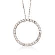 .75 ct. t.w. Diamond Eternity Circle Pendant Necklace in 14kt White Gold