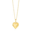 Child's 14kt Yellow Gold Personalized Heart Locket Necklace 15-inch