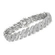 5.00 ct. t.w. Diamond Wave-Link Bracelet in Sterling Silver