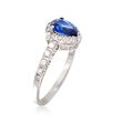 .70 Carat Sapphire and .45 ct. t.w. Diamond Ring in 14kt White Gold