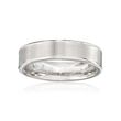 Men's 6mm White Tungsten Carbide Wedding Ring