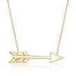 14kt Yellow Gold Arrow Necklace