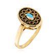 C. 1960 Vintage Opal Filigree Ring in 10kt Yellow Gold