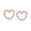 Italian 1.05 ct. t.w. CZ Jewelry Set: Three Pairs of Heart Earrings in Tri-Colored Sterling Silver