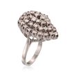 C. 1990 Vintage 2.10 ct. t.w. Diamond Cluster Ring in 14kt White Gold  