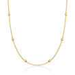 Roberto Coin 18kt Yellow Gold Bead Station Necklace