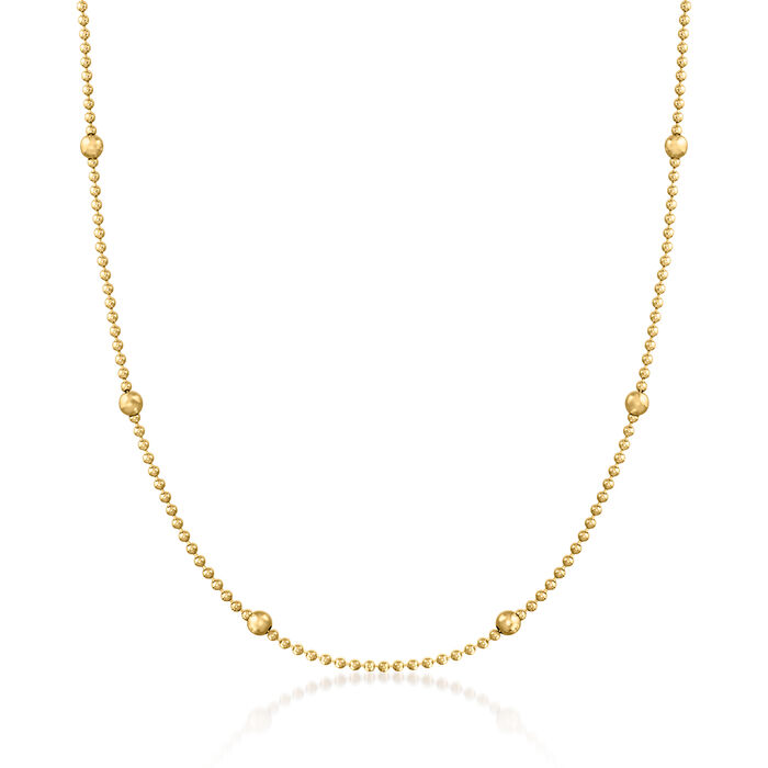 Roberto Coin 18kt Yellow Gold Bead Station Necklace