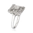C. 2000 Vintage .47 ct. t.w. Diamond Cocktail Ring in 14kt White Gold