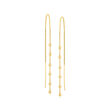 14kt Yellow Gold Beaded Threader Earrings