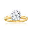 2.00 Carat Lab-Grown Diamond Solitaire Ring in 14kt Yellow Gold