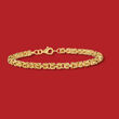14kt Yellow Gold Round Byzantine Bracelet