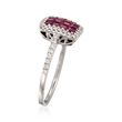 Gregg Ruth &quot;Sonais&quot; .79 ct. t.w. Ruby and .27 ct. t.w. Diamond Ring in 18kt White Gold