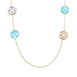 C. 2000 Vintage Ippolita &quot;Rock Candy&quot; Turquoise and Mother-Of-Pearl Necklace in 18kt Yellow Gold