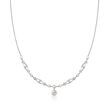 C. 1970 Vintage .85 ct. t.w. Diamond Drop Necklace in Platinum