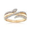 .28 ct. t.w. Diamond Snake Ring in 14kt Yellow Gold