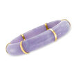 Purple Jade Bangle Bracelet with 14kt Yellow Gold
