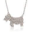 Diamond Accent Scottie Dog Necklace in Sterling Silver