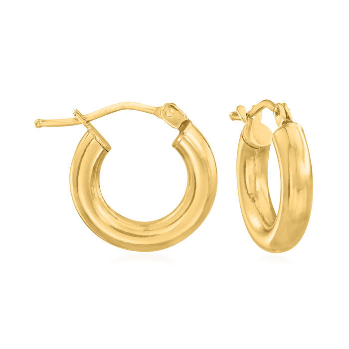 Italian 10kt Yellow Gold Huggie Hoop Earrings