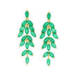 4.00 ct. t.w. Emerald Chandelier Earrings in 18kt Gold Over Sterling